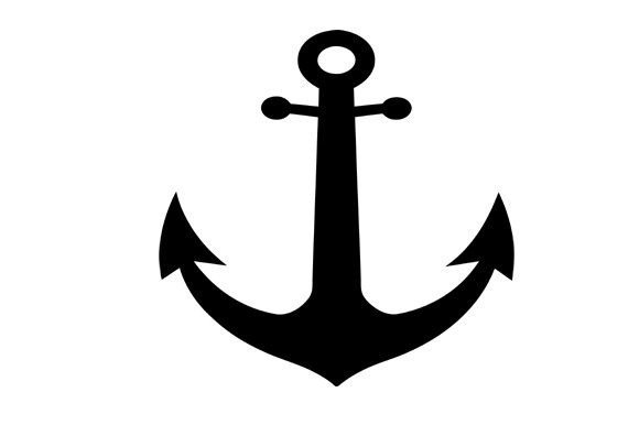 Anchor-black-silhouette-on-white-background Graphics for Freebies