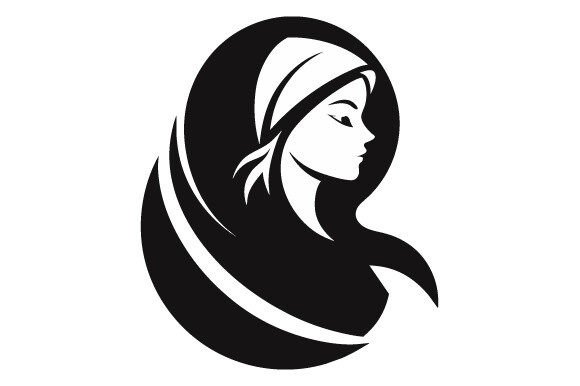 Black Silhouette Heart Girl Graphics Freebies