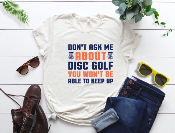 Disc Golf T-shirt Design Vector Graphics for Print Templates