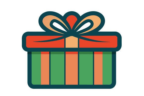 Gift Box Rectangle Graphics for Print Templates