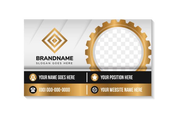 Modern Business Card Graphic for Print Templates