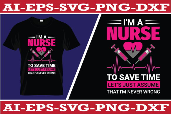 Nurse Tshirt Design Graphics for Print Templates