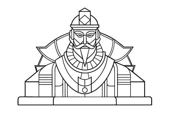 Outline Drawing Vector Design Graphics for Print Templates