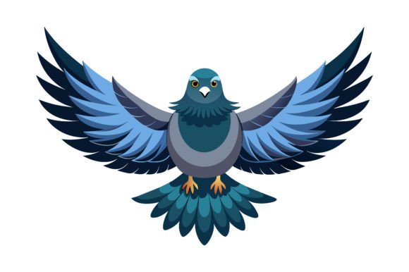 Pigeon Vector Illustration Graphics for Local Branding
