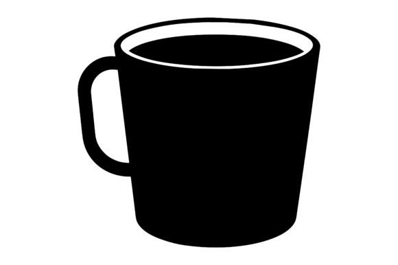 Plastic Mug Black Silhouette Vector Graphics Freebies