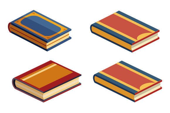 Simple Book Cover Design Graphics for Print Templates