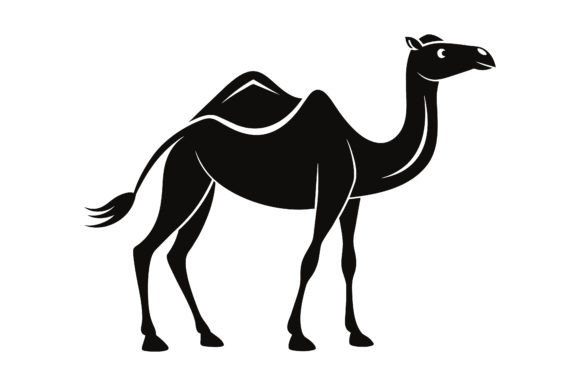 Stylized Camel Black Silhouette Vector Graphics Freebies