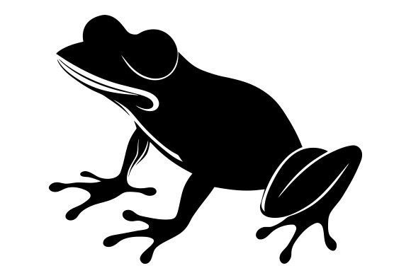 Tree Frog Black Silhouette