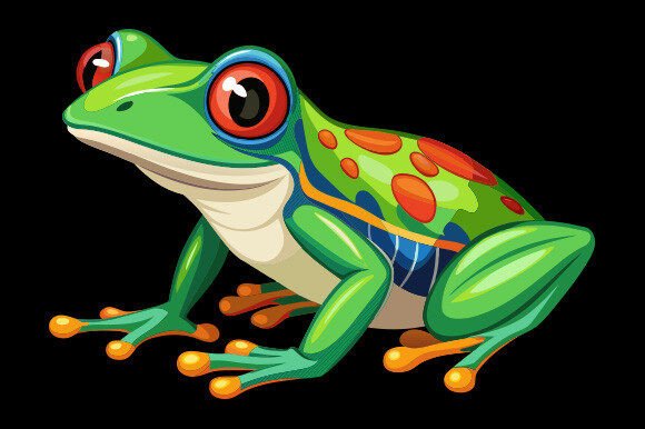 Tree Frog on White Background Graphics for Local Branding